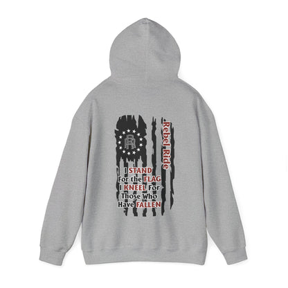 Rebel Ride Support our Troops Hooded Sweatshirt (Black)