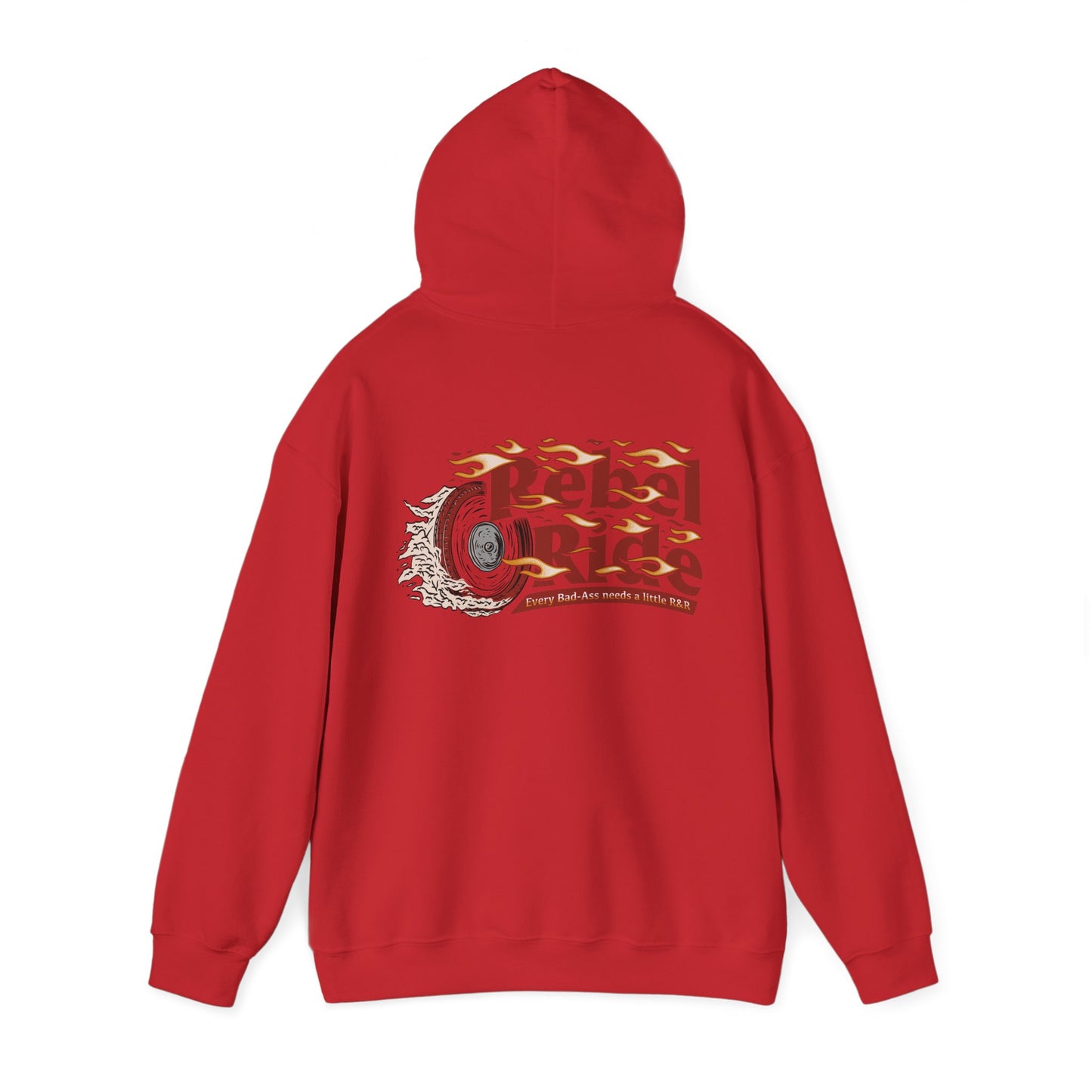 Rebel Ride Flames Hooded Sweatshirt