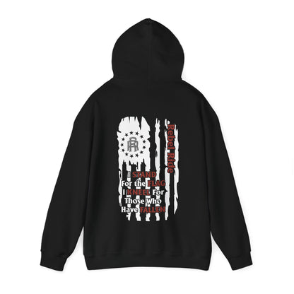 Rebel Ride Support our Troops Hooded Sweatshirt (White)