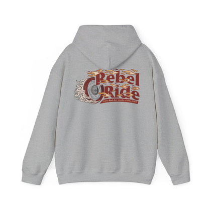 Rebel Ride Flames Hooded Sweatshirt
