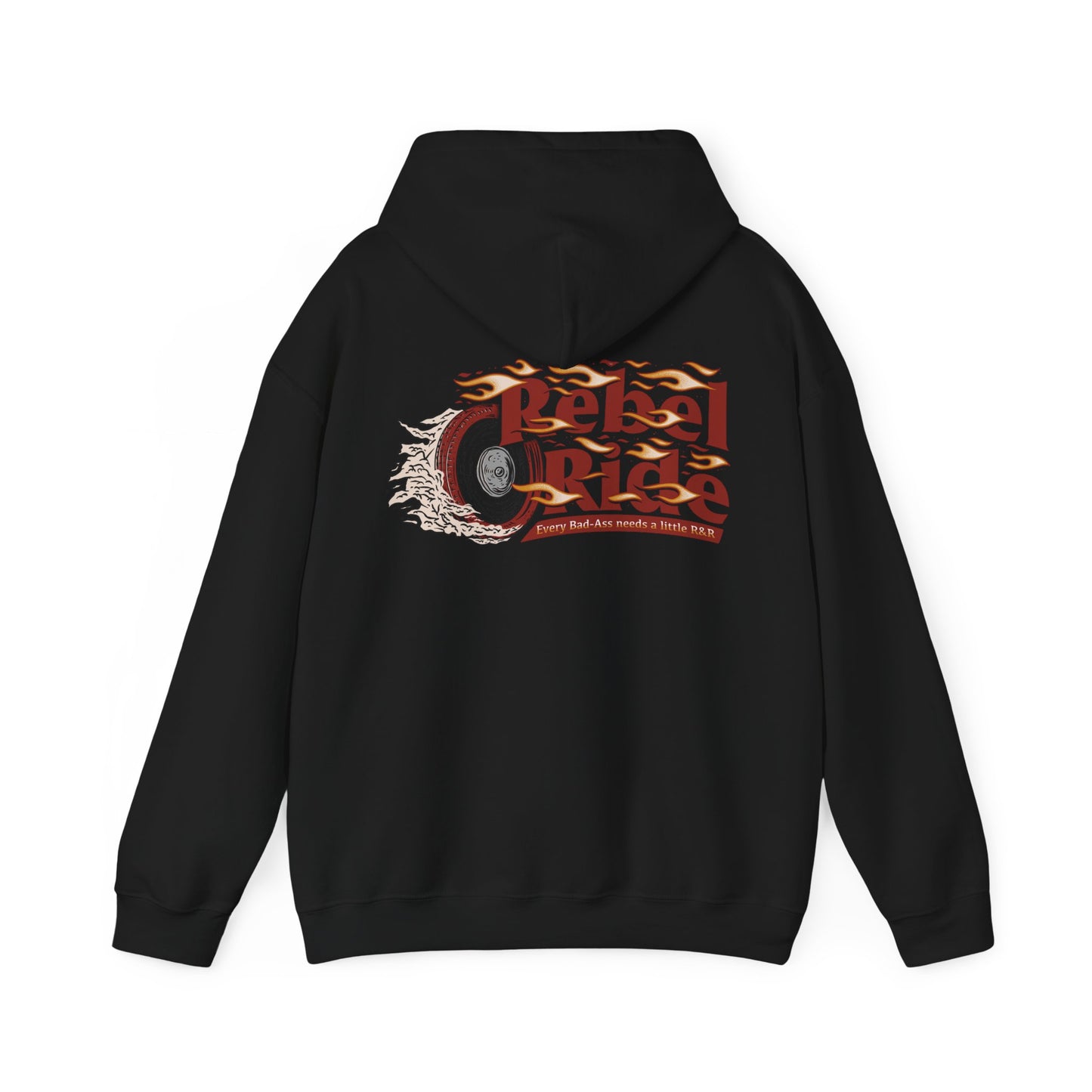 Rebel Ride Flames Hooded Sweatshirt