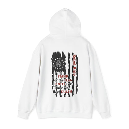 Rebel Ride Support our Troops Hooded Sweatshirt (Black)