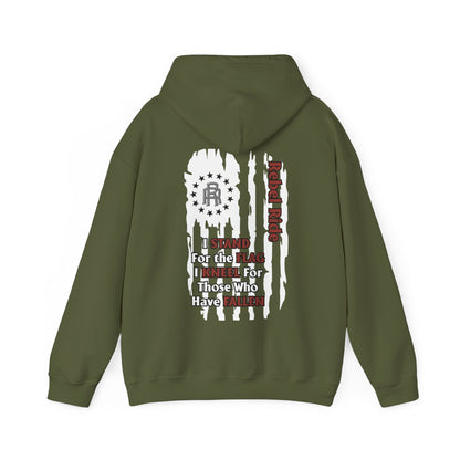 Rebel Ride Support our Troops Hooded Sweatshirt (White)