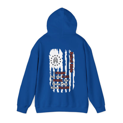 Rebel Ride Support our Troops Hooded Sweatshirt (White)